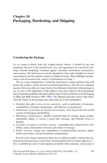 Packaging, Hardening, and Shipping